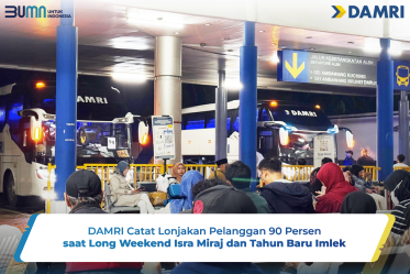 DAMRI Catat Lonjakan Pelanggan 90 Persen saat Long Weekend Isra Miraj dan Tahun Baru Imlek