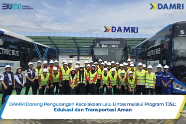 DAMRI Dorong Pengurangan Kecelakaan Lalu Lintas melalui Program TJSL: Edukasi dan Transportasi Aman