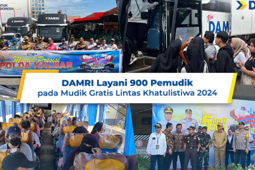 DAMRI Layani 900 Pemudik pada Mudik Gratis Lintas Khatulistiwa 2024
