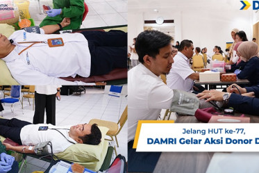 Jelang HUT ke-77, DAMRI Gelar Aksi Donor Darah