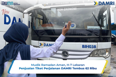 Mudik Ramadan Aman, H-7 Lebaran Penjualan Tiket Perjalanan DAMRI Tembus 62 Ribu