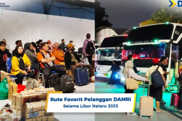 Rute Favorit Pelanggan DAMRI Selama Libur Nataru 2023
