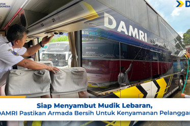 Siap Menyambut Mudik Lebaran, DAMRI Pastikan Armada Bersih Untuk Kenyamanan Pelanggan